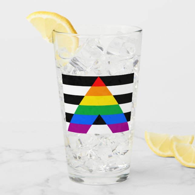 Verre Drapeau de fierté d'allié (Devant glace)