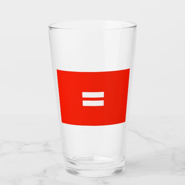 Verre Drapeau de fierté de l'égalité (Devant)