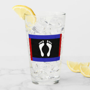 Verre Drapeau de fierté de pied (empreinte de pied)