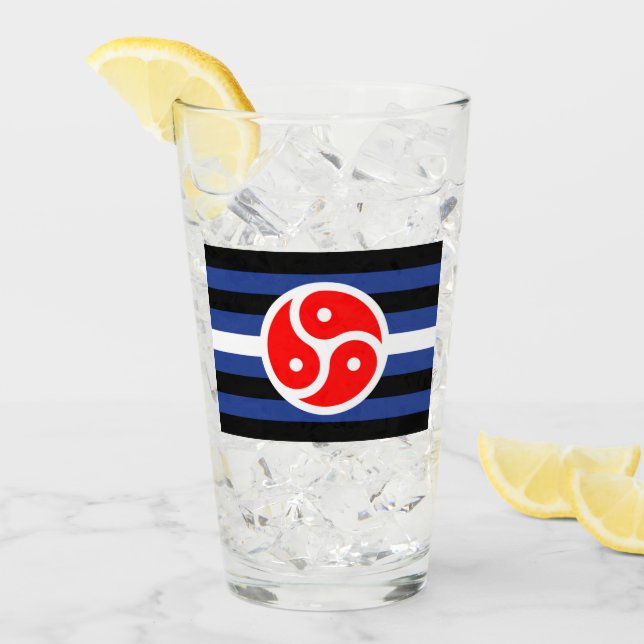 Verre Drapeau de fierté de pratique en cuir (Devant glace)