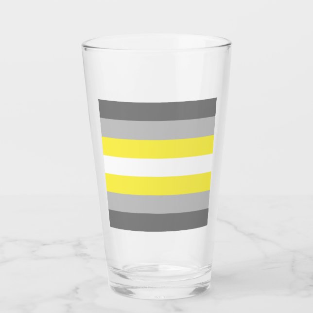 Verre Drapeau de fierté demigender (Devant)