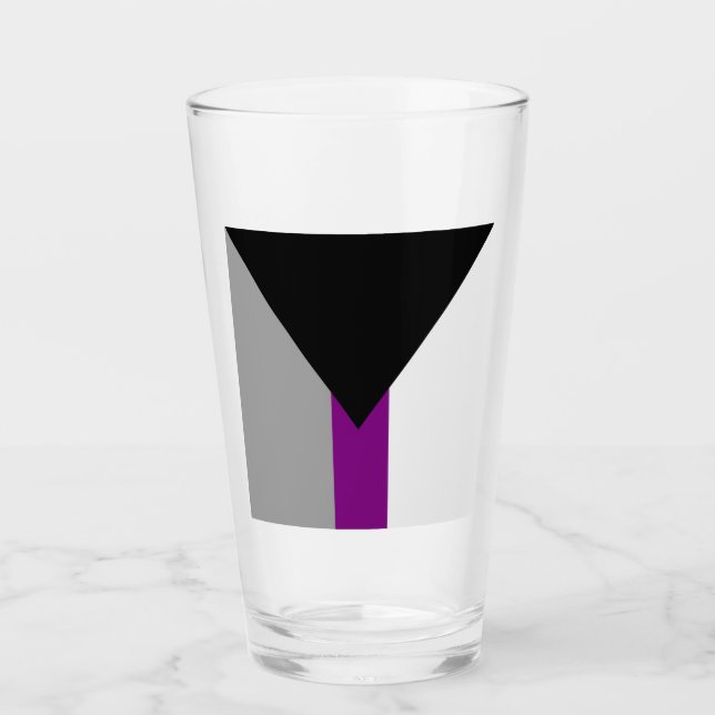 Verre Drapeau de fierté demisexuel (Devant)