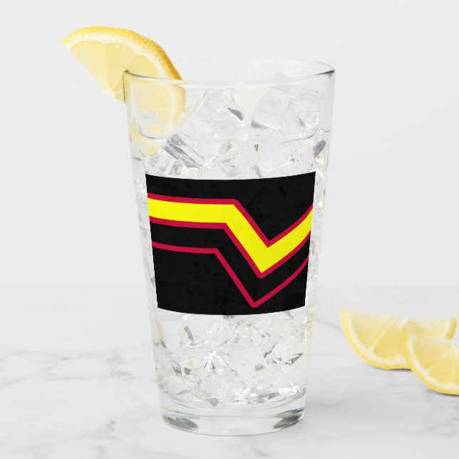 Verre Drapeau de fierté en caoutchouc / latex (Devant glace)