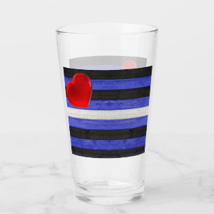 Verre Drapeau de fierté en cuir SlipperyJoe's noir bleu 