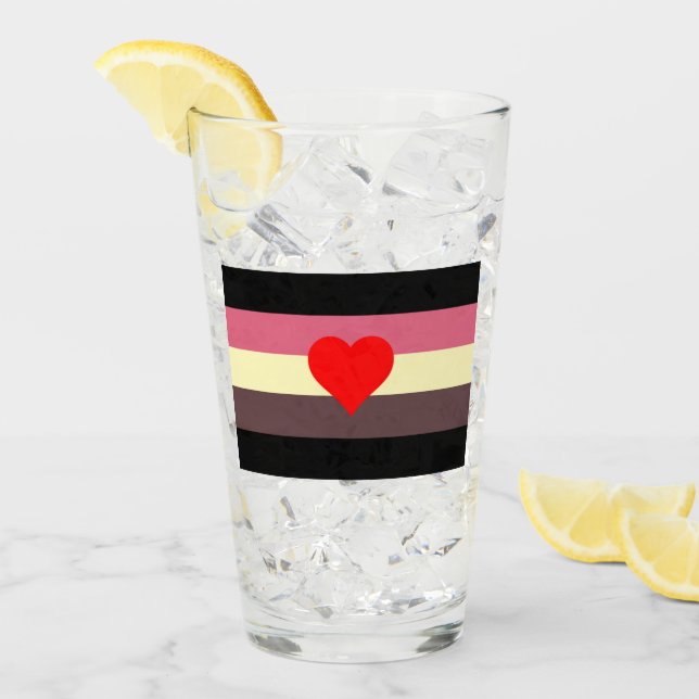 Verre Drapeau de fierté grasse (Devant glace)