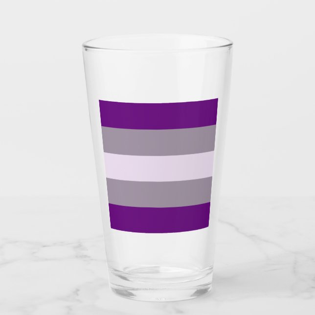 Verre Drapeau de fierté grise sexuelle (Devant)