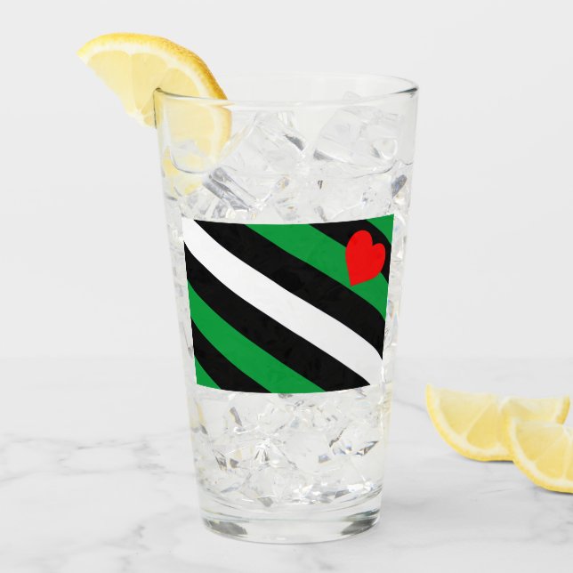 Verre Drapeau de fierté Leather Boi (Devant glace)