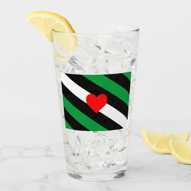Verre Drapeau de fierté Leather Boi (Devant glace)