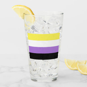 Verre Drapeau de fierté non binaire