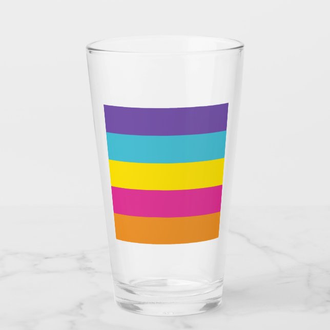 Verre Drapeau de fierté non binaire de genre (Devant)