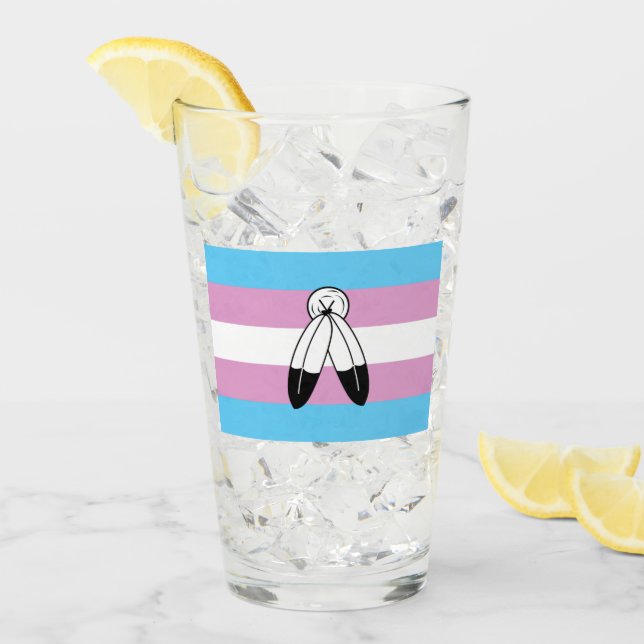 Verre Drapeau de fierté trans bispirituel (Devant glace)