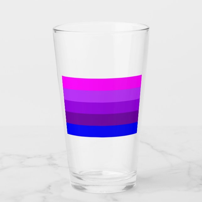 Verre Drapeau de fierté transgenre alternatif (Devant)