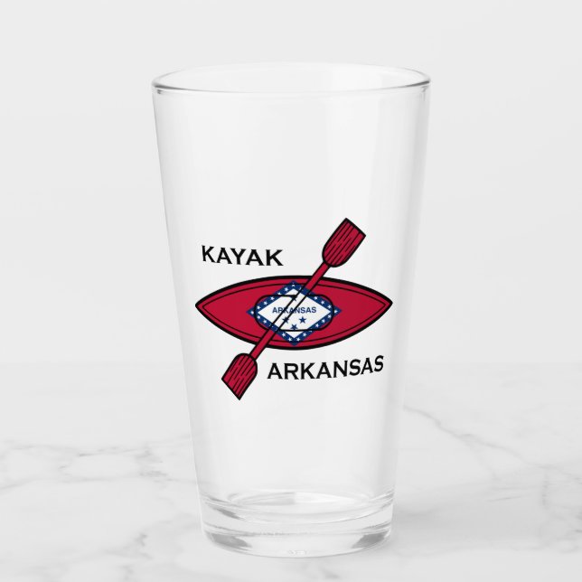 Verre Drapeau de Kayak Arkansas (Devant)
