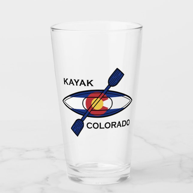 Verre Drapeau de Kayak Colorado (Devant)