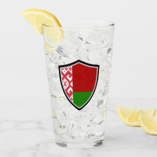 Verre drapeau de la Biélorussie