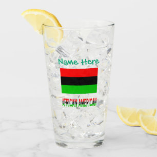 Verre Drapeau de la diaspora afro-américaine vert person