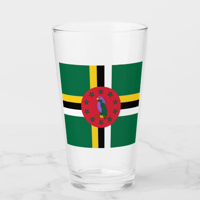 Verre Drapeau de la Dominique (Devant)