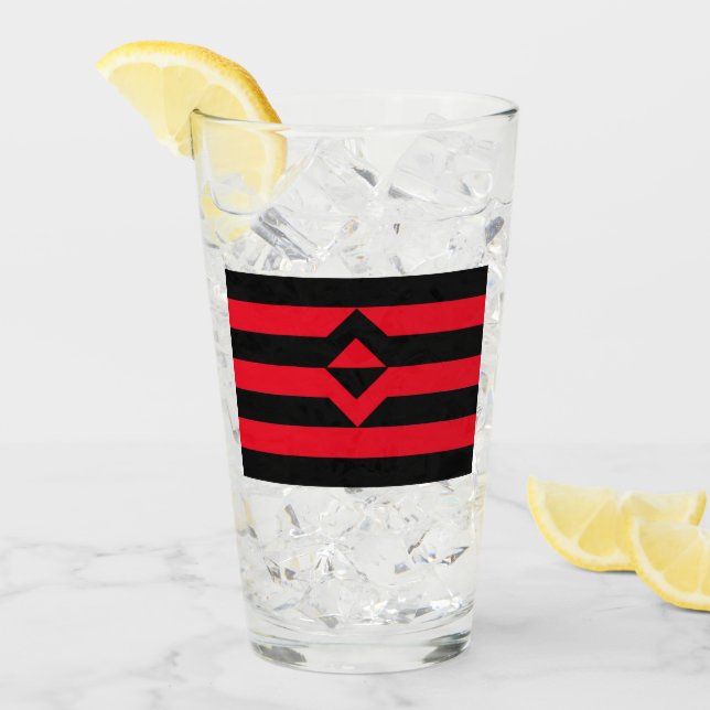 Verre Drapeau de la fierté du poing levé (Devant glace)