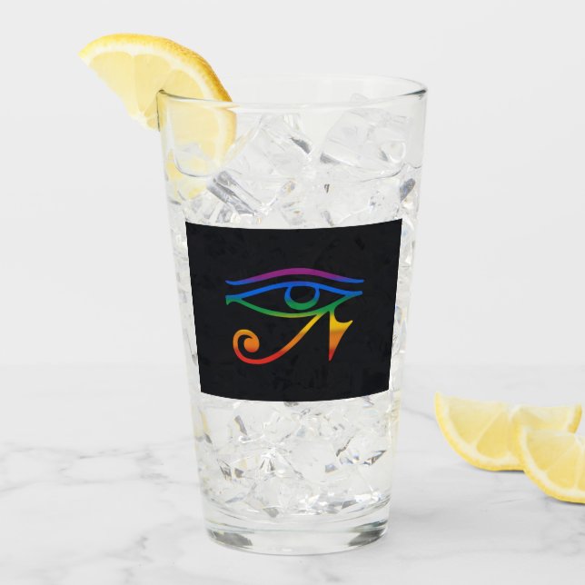 Verre Drapeau de la fierté gay goth (Devant glace)
