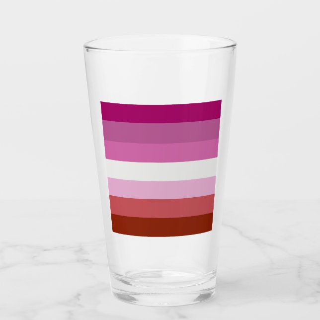 Verre Drapeau de la fierté lesbienne (Devant)