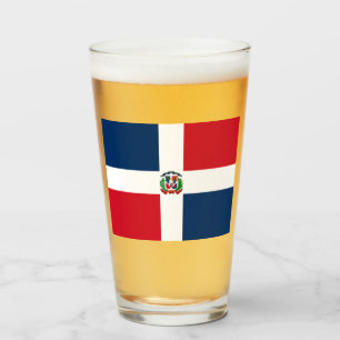 Verre Drapeau de la République dominicaine