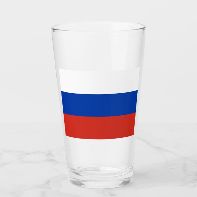 Verre Drapeau de la Russie (Russie) (Devant)
