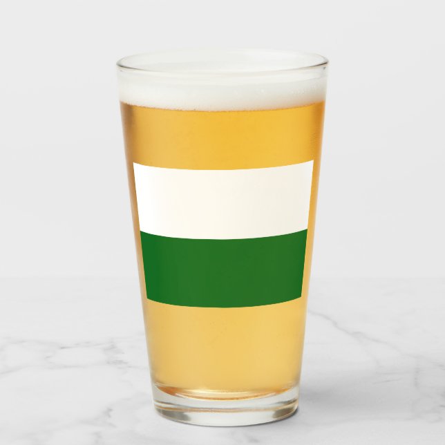 Verre Drapeau de la Saxe (État allemand) (Devant (rempli))