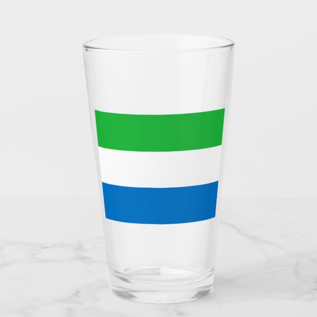 Verre Drapeau de la Sierra Leone (Devant)