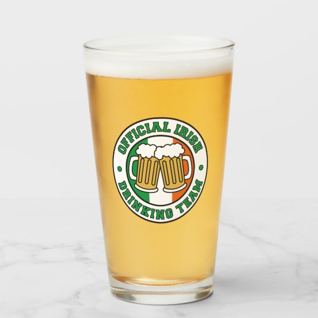 Verre Drapeau De L'Équipe Irlandaise De Boissons (Devant (rempli))