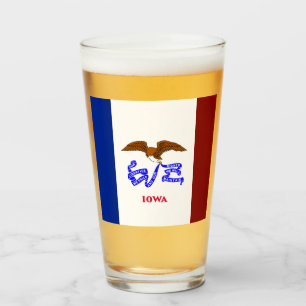 Verre Drapeau de l'Iowa