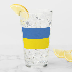 Verre Drapeau de l'Ukraine, Slava Ukraini Слава Україн