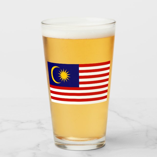 Verre Drapeau de Malaisie (Devant (rempli))