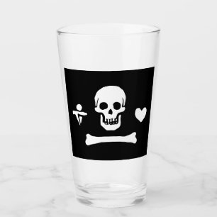 Verre Drapeau de pirate de Stede Bonnet Jolly Roger