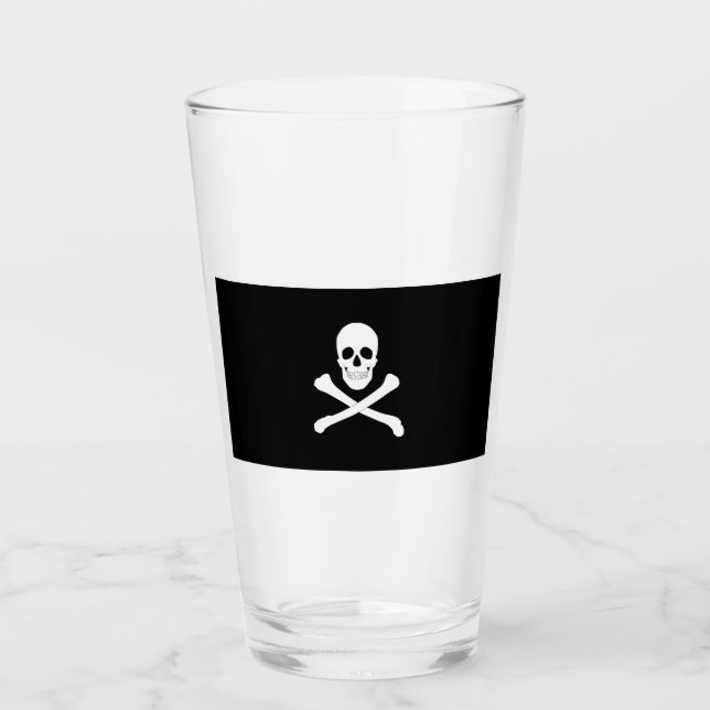 Verre Drapeau de pirate (Jolly Roger) (Devant)