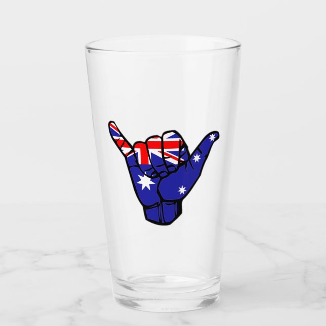 Verre Drapeau de Shaka Australie (Devant)
