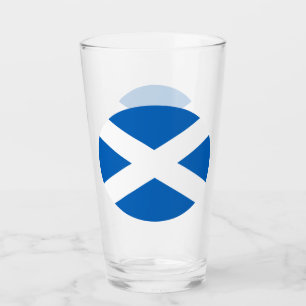 VERRE DRAPEAU D'ÉCOSSE CROIX BLANCHE BLEU