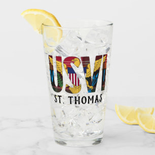 Verre Drapeau des îles Vierges américaines St Thomas USV