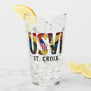 Verre Drapeau des îles Vierges américaines Ste Croix USV
