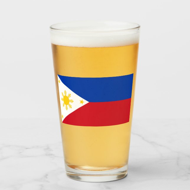 Verre Drapeau des Philippines (Devant (rempli))