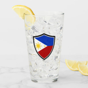 Verre drapeau des Philippines