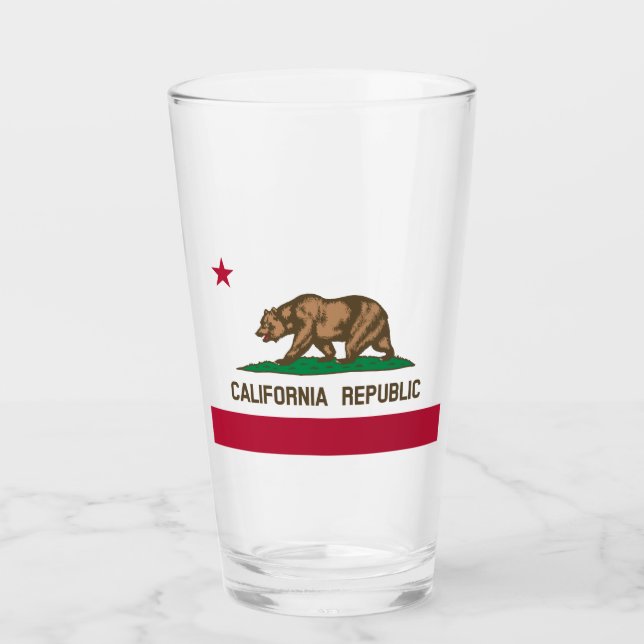 Verre Drapeau d'État de Californie (Devant)