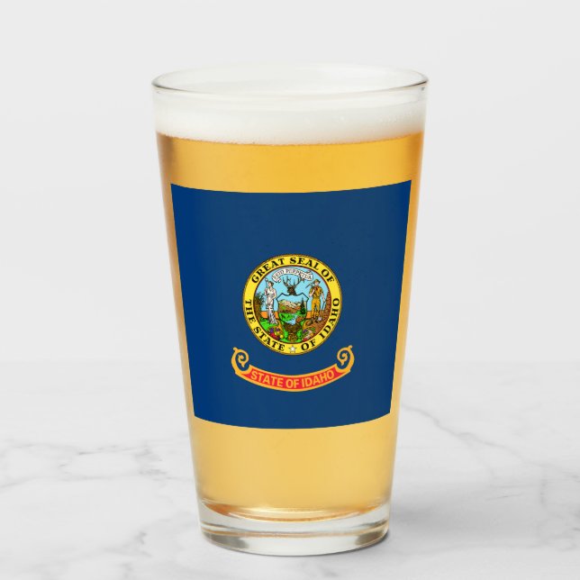 Verre Drapeau d'État de l'Idaho (Devant (rempli))