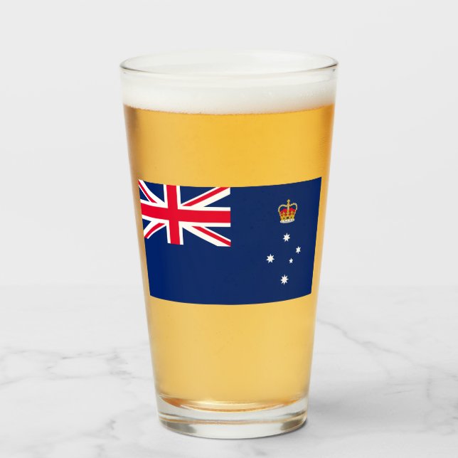 Verre Drapeau d'État de Victoria (Australie) (Devant (rempli))