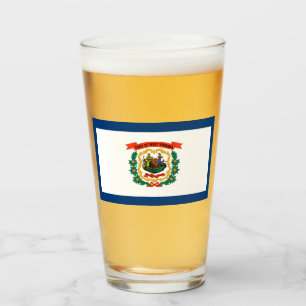 Verre Drapeau d'État de Virginie-Occidentale