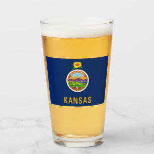 Verre Drapeau d'État du Kansas