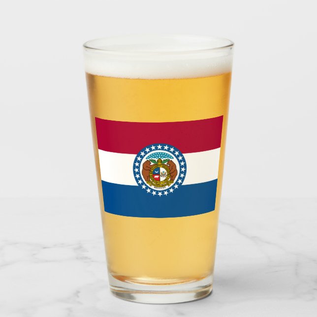 Verre Drapeau d'État du Missouri (Devant (rempli))