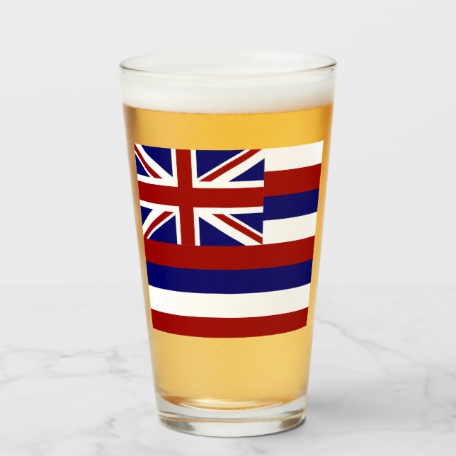 Verre Drapeau d'Hawaï (Devant (rempli))