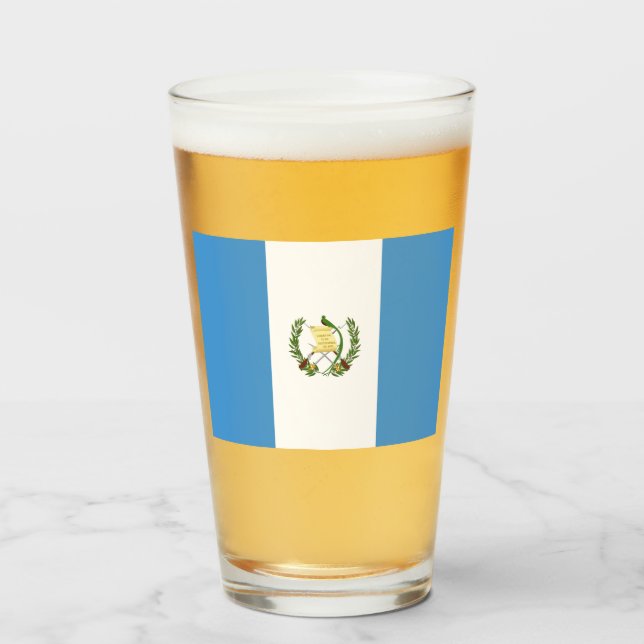 Verre Drapeau du Guatemala (Devant (rempli))
