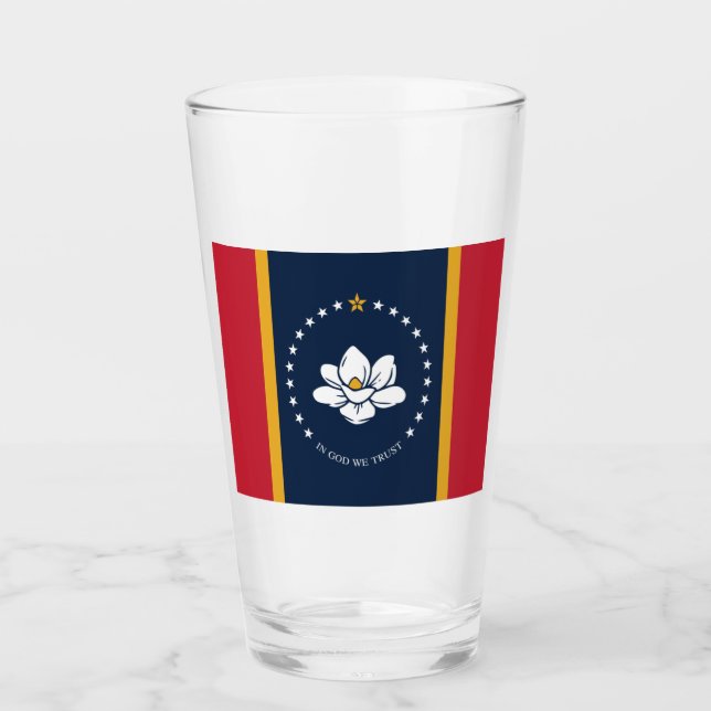Verre Drapeau du Mississippi (Devant)