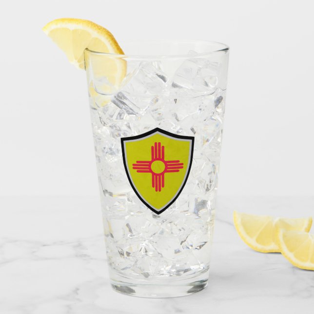 Verre Drapeau du Nouveau Mexique (Devant glace)